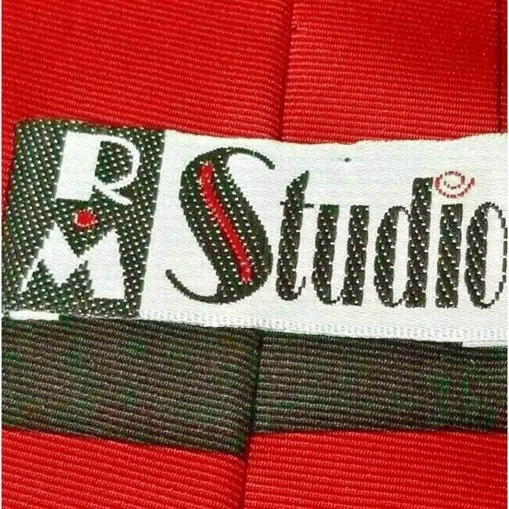 RM Style Silk Men's Red Tie Christmas‎ Pop Art Vintage Love Hope Joy 57